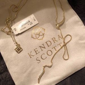 Kendra Scott Gold Jace Y necklace BRAND NEW